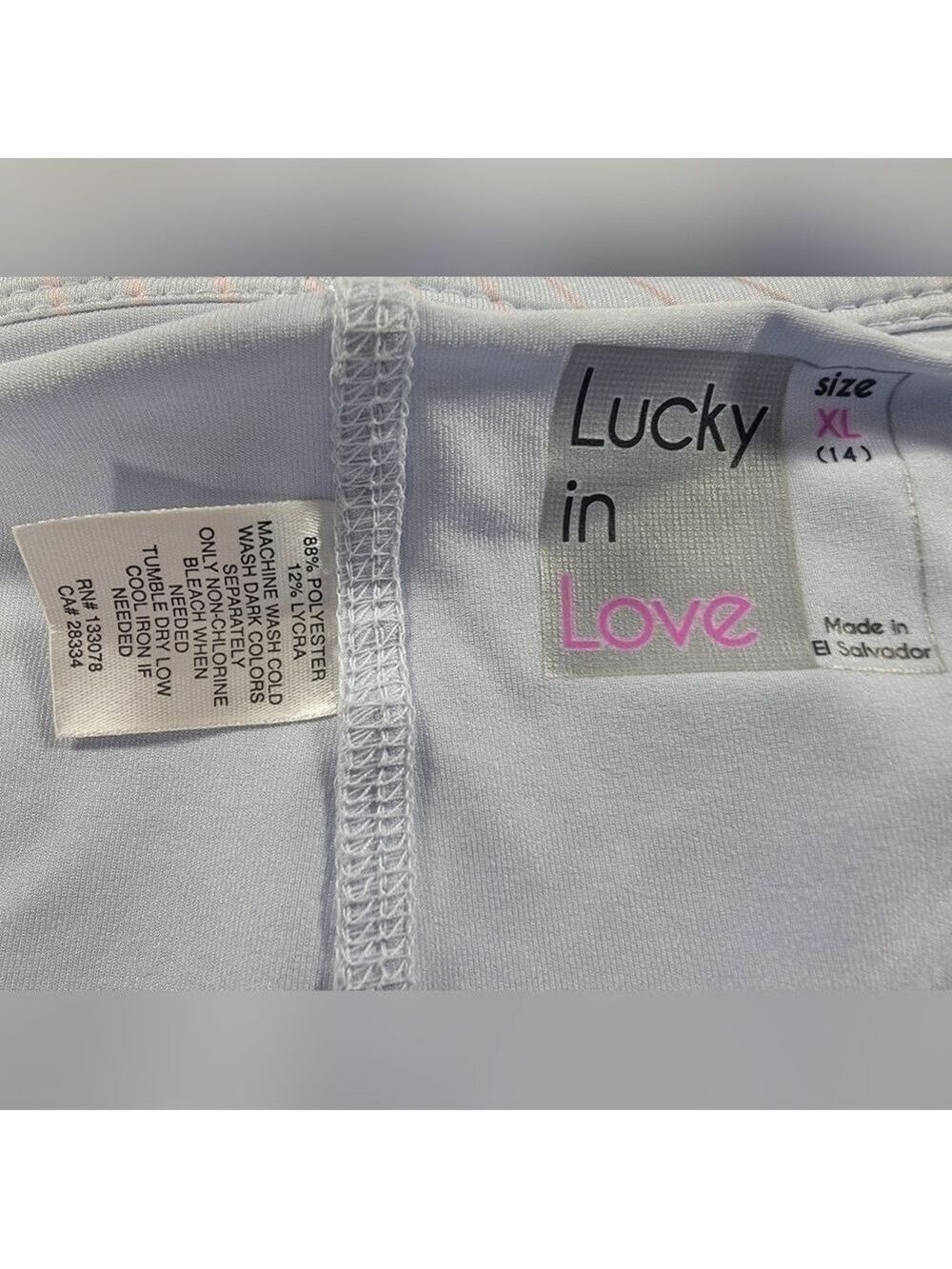 NEW Lucky in Love Scallop Golf Skirt Skort Pickleball Tennis Blue Pink Hombre XL - Picture 6 of 12